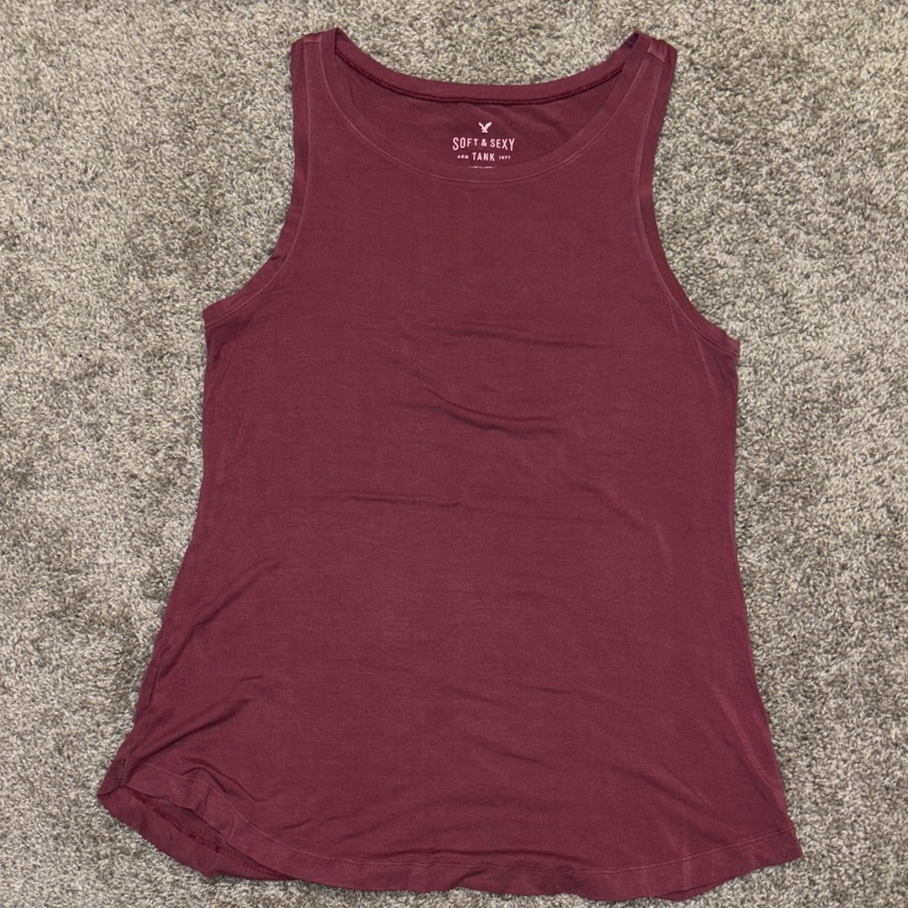 American Eagle Outfitters Burgundy Tank Top